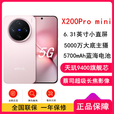 vivo X200 Pro mini 微粉 12GB+256GB 天玑9400芯 5G 蔡司超级长焦90W快充 5700毫安大电池 手机