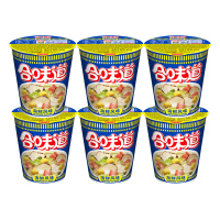 日清 合味道方便面 海鲜风味 76g/杯 6杯装 杯面速食方便面网红泡面桶面