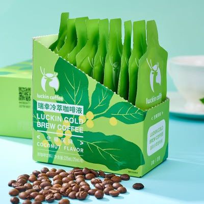 瑞幸咖啡 冷萃咖啡液生椰风味25ml*9袋 0糖0脂手冲黑咖啡速溶咖啡液 (纸盒/透明盒两种包装随机发货