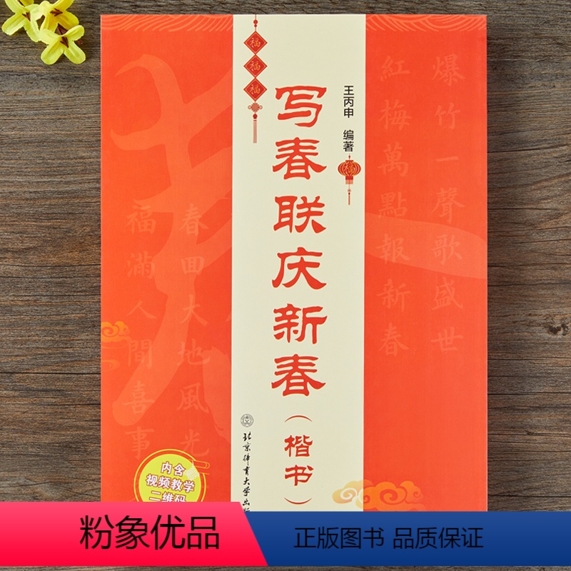 [正版]写春联庆新春楷书 附带视频讲解 行书春联 王丙申 北京体育大学出版社 楷书毛笔书法临摹字帖 新年楷书字帖春联书