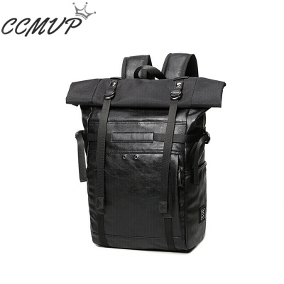 CCMVP品牌自营质量保证-CCMVP日系潮牌男女双肩包男包翻卷盖休闲男士背包大中学生书包黑色默认颜色