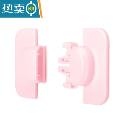 显彩饮水机防烫儿童锁保护防护房门家用小孩开门安全厨房幼儿宝宝扣锁 粉红色 1个房门安全扣