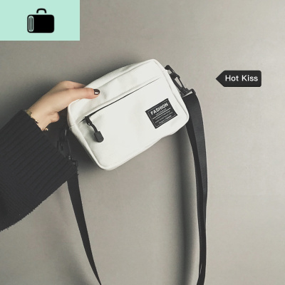 小包包女2020新款潮韩版百搭帆布单肩包宽肩带honey蹦迪包斜挎包NEW LAKE女士单肩包