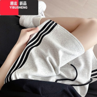YIBUSHENG短裤女季薄款宽松直筒五分高腰显瘦外穿运动bf风港味休闲裤