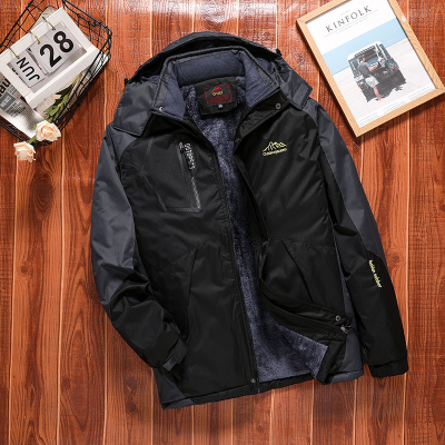 NEWLAKE男加绒加厚棉衣冬季户外防风防水登山服大码外套保暖棉袄子棉衣