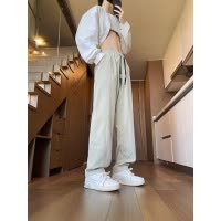 运动裤子男款夏季薄款宽松微喇男裤透气休闲长裤