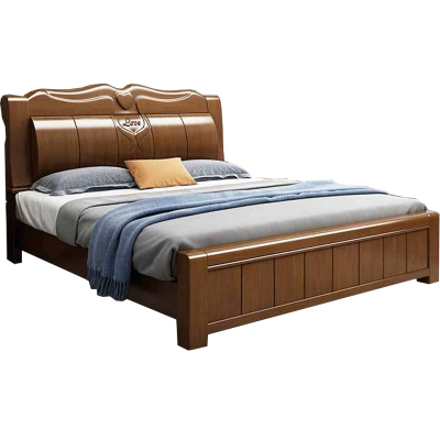 臻远 ZY-SMC-163 实木床 1.8*2.0米简约床 单位:1张