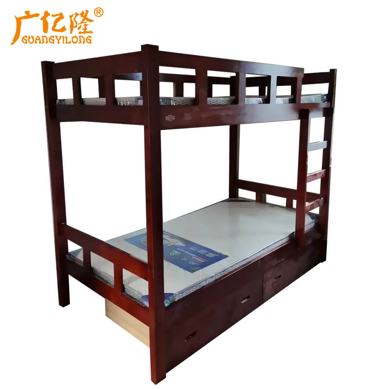 广亿隆实木上下床双层床高低床双人子母床带抽屉