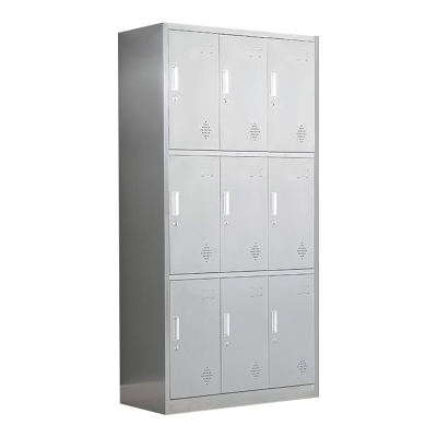 汉诺鑫威不锈钢更衣柜储物柜更衣室储物柜员工衣柜304九门储物柜(不带板)