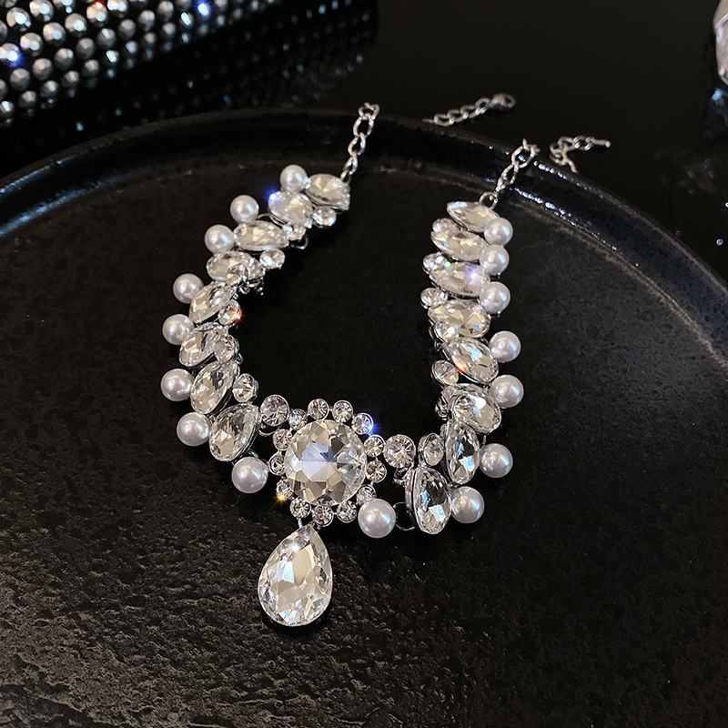 巴洛克珍珠项链女2024新款轻奢水晶高级感礼服锁骨链颈链配饰送女朋友老婆情人节七夕生日礼物