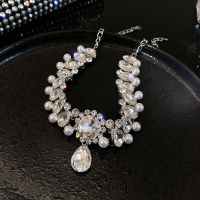 巴洛克珍珠项链女2024新款轻奢水晶高级感礼服锁骨链颈链配饰送女朋友老婆情人节七夕生日礼物