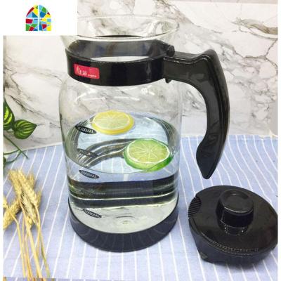 2017新款大容量玻璃茶壶凉水壶可高温防爆冷水壶大号3L FENGHOU 3000ml颜色随机