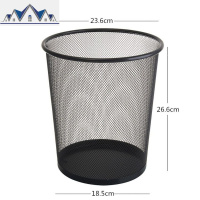 垃圾桶铁网纸篓办公室北欧创意铁丝网家用厨房无盖铁艺拉圾桶大号 三维工匠