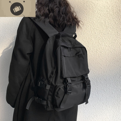 书包女韩版高中原宿ulzzang大学生双肩包男ins百搭大容量工装背包艾狄伊娃
