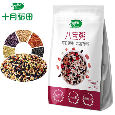 十月稻田 八宝粥 750g*2袋 十月稻田八宝粥料LXGJ 十月稻田 八宝粥750g*2袋