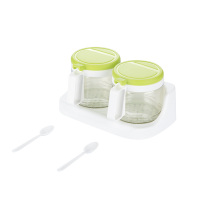 茶花 双组圆形玻璃调味瓶(300ml)300ml*2/个