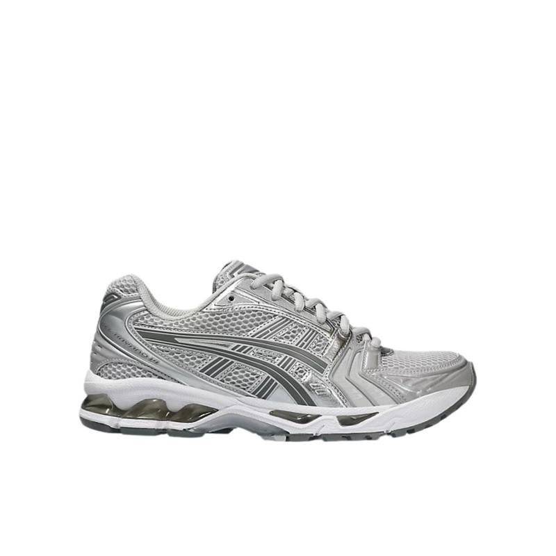 亚瑟士(ASICS)女鞋圆头系带低帮透气网布皮革拼接跑步鞋休闲运动