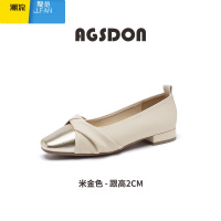 聚范低跟单鞋女2024新款夏季配裙子软底女鞋小香风法式玛丽珍