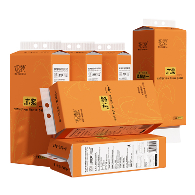 [挂式抽纸]织梦家用大包四层250抽 悬挂式抽纸 纸巾厕纸抽取式厕所卫生纸家庭装 母婴可用 9提箱装(送无痕挂钩*2)