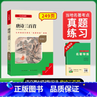[九上选读]唐诗三百首(赠名著导练) 初中通用 [正版]初中必读名著骆驼祥子和钢铁是怎样练成的原著七八九年级下册上册经典