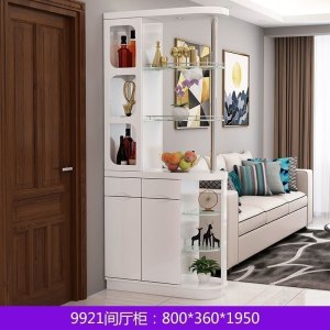 森美人入户客厅双面玄关柜鞋柜一体现代简约酒柜家用厅隔断柜收纳屏风