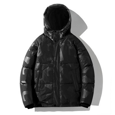 羽绒服男士白鸭绒保暖休闲外套秋冬季连帽羽绒男士宽松面包服