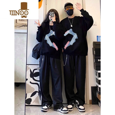 YANXU不一样的早秋季薄款情侣装卫衣款2023新款感圆领外套衣服