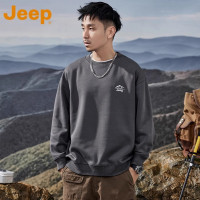 JEEP吉普美式潮牌卫衣男款春秋款2025新款圆领长袖男士男装打底衫