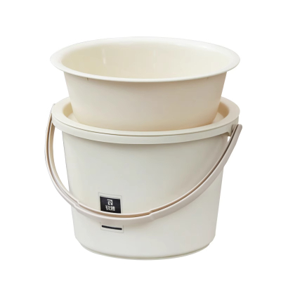 蕙如(HUIRU) 塑料水桶加厚耐用家用储水桶大学生宿舍洗衣桶手提桶盆组合三件套 个