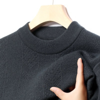 细软绵羊毛加厚男式休闲秋冬羊毛衫圆领羊毛保暖针织打底衫厚