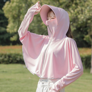 [补贴10%]防晒衣女2020新款冰丝夏季薄款电动车防晒服披肩电瓶车摩托车电车