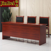 锦北主席台会议桌长条桌培训桌油漆木贴皮开会桌课桌三人1.8m宽(不含椅)