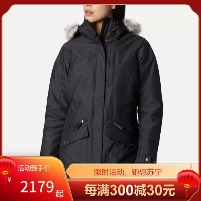 女士carson pass 三合一 冬季保暖防水防风透气长款连帽保暖棉服
