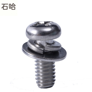 石哈不锈钢十字槽半圆头三组合M4*16(个)