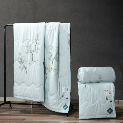 雅鹿家纺艾草驱蚊空调被水洗棉印花夏凉被