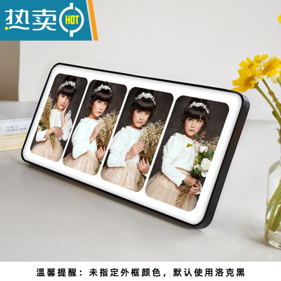 敬平相框摆台三联四联定制相册照片加带打印洗印创意宫格水晶组合订制 四联2[洛克水晶] 任意尺寸[尺寸不一价格不一]