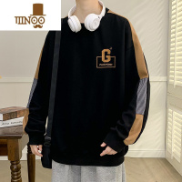 YANXU卫衣男初中生潮牌美式青少年休闲长袖宽松套头圆领男士外套