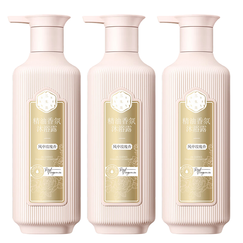三生花精油香氛护肤沐浴露(风中玫瑰香)500ml*3 SSH-0066