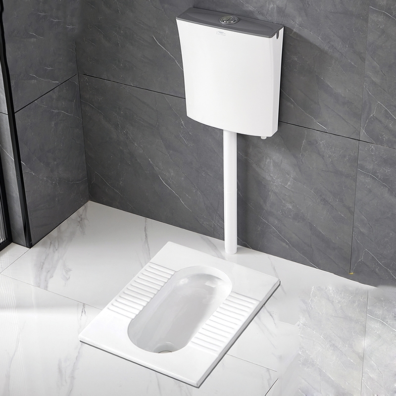 蹲便器水箱整套装蹲坑式马桶藤印象陶瓷卫生间家用厕所大便器池蹲厕