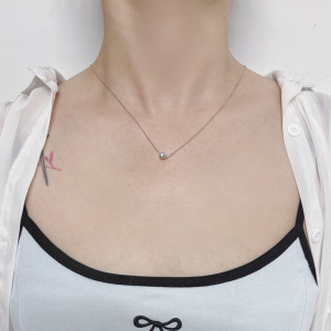 北京黄金女士925银日韩风格银项链送恋人无镶嵌设计优雅时尚