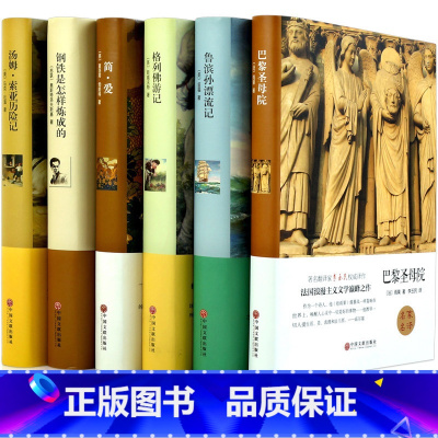 [正版]文学名著套装组合6册 巴黎圣母院 鲁滨孙漂流记 格列佛游记 简爱 钢铁是怎样炼成的 汤姆索亚历险记青少年成人图书