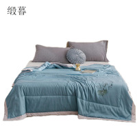 缎暮 夏季艾草抗菌亲肤夏被驱蚊夏凉被空调双人被 200*230CM/3斤 条