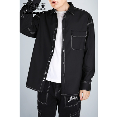 马克华菲牛仔外套男2020秋季新款潮牌春秋韩版潮流宽松ins上衣潮