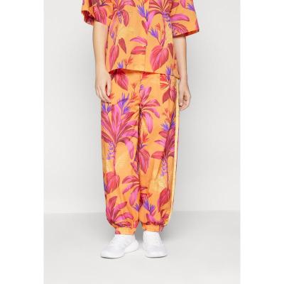 Adidas女款高腰运动裤松紧腰设计花卉印花训练健身裤