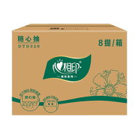 心相印抽纸墨绿色悬挂抽取式面巾纸3层320抽*8提DTD320