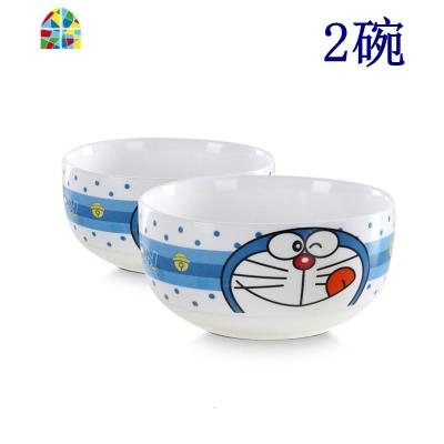 碗碟套装可爱碗家用创意碗筷套装学生卡通盘子碗韩式饭碗个性汤碗 FENGHOU 4碗4勺4筷4盘