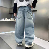 男童春装裤子2026新款中大童春秋款男孩春季痞帅儿童休闲牛仔长裤