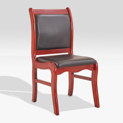 尔迈 会议椅办公椅职员椅老板椅带靠背皮坐曲木椅 西皮