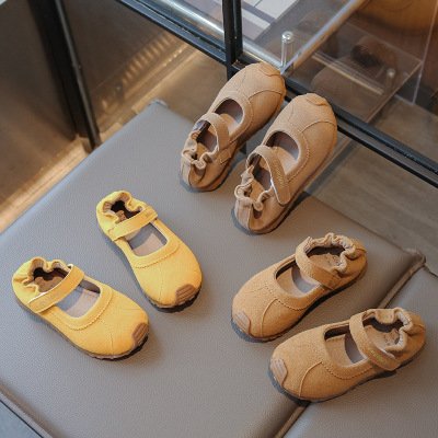 韩版女童玛丽珍运动鞋20265春季新款儿童软底皮鞋后跟松紧单鞋_872