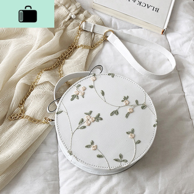 小包包女2020春夏新款潮韩版百搭斜挎链条蕾丝单肩手提少女小圆包NEW LAKE女斜挎包